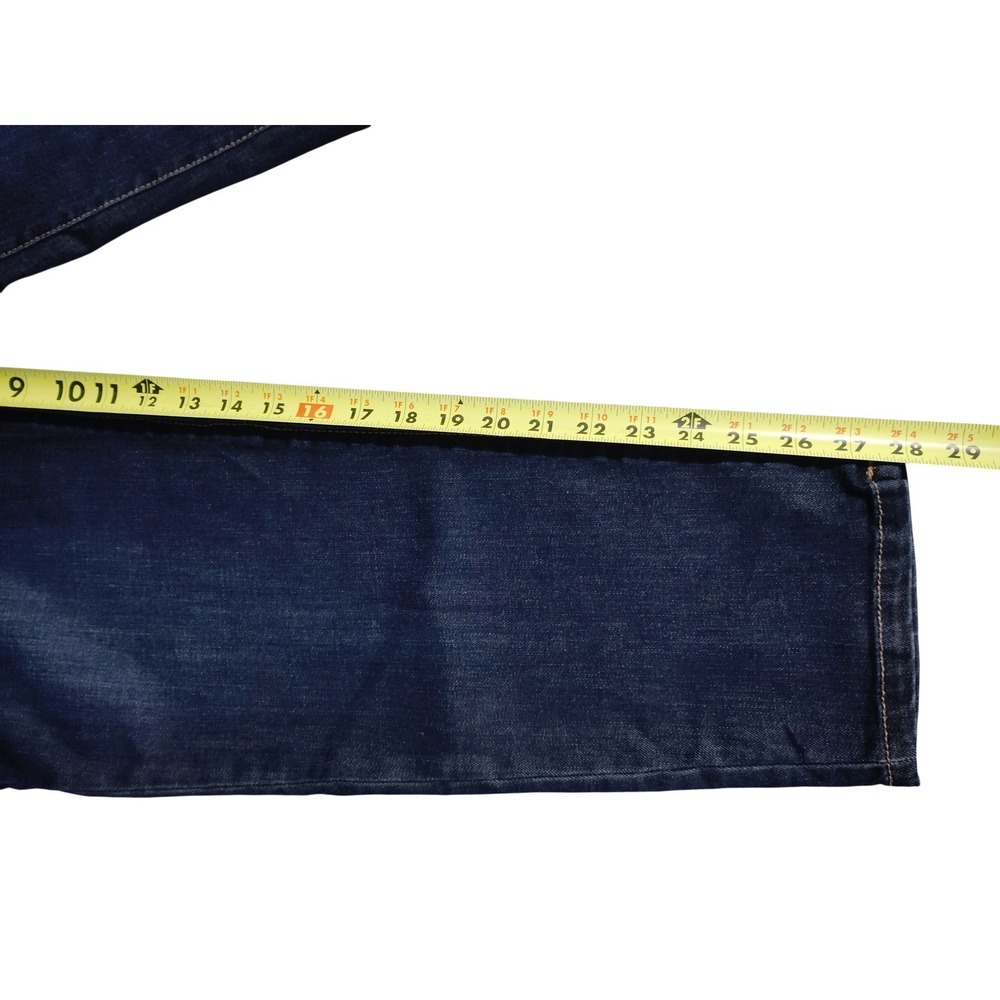 St Johns Bay Womens Dark Wash Floral Embroidered Straight Leg Jeans Size 16P - Picture 5 of 11